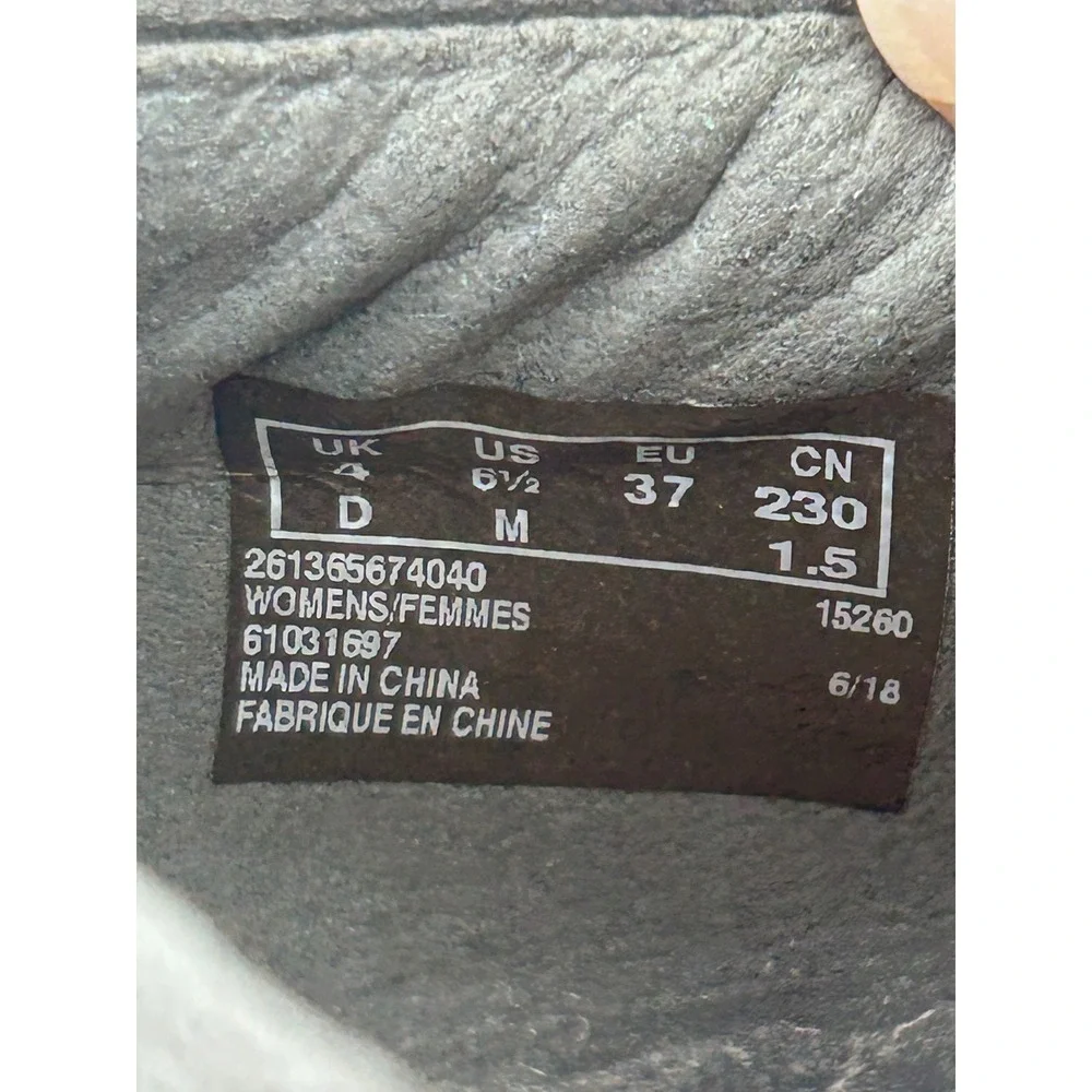 Clarks Collection Grey Suede Wedge Pumps Round Toe Cushion Soft Shoes Women 6.5M